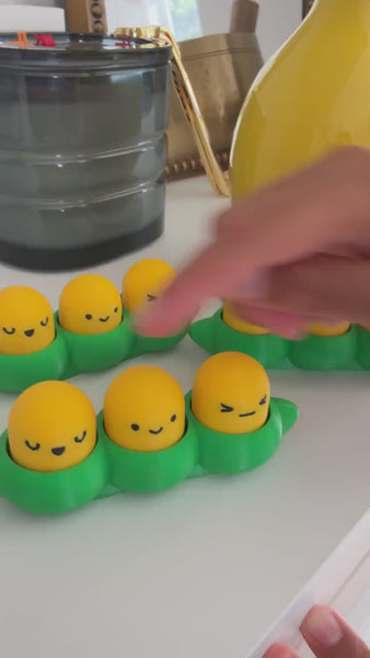 Pea in a pod clicker fidget toys being popped, video demo