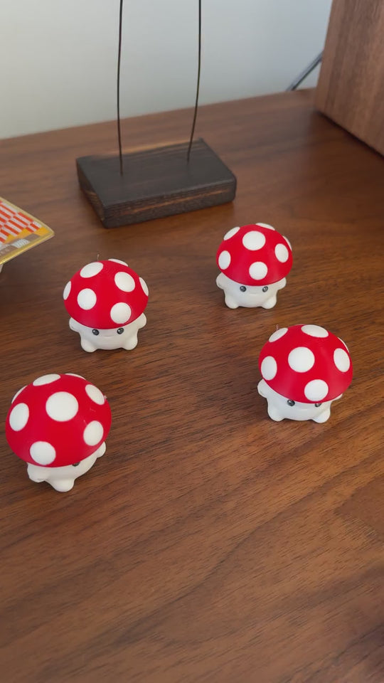 Mushroom clicker fidget toys being clicked, video demo